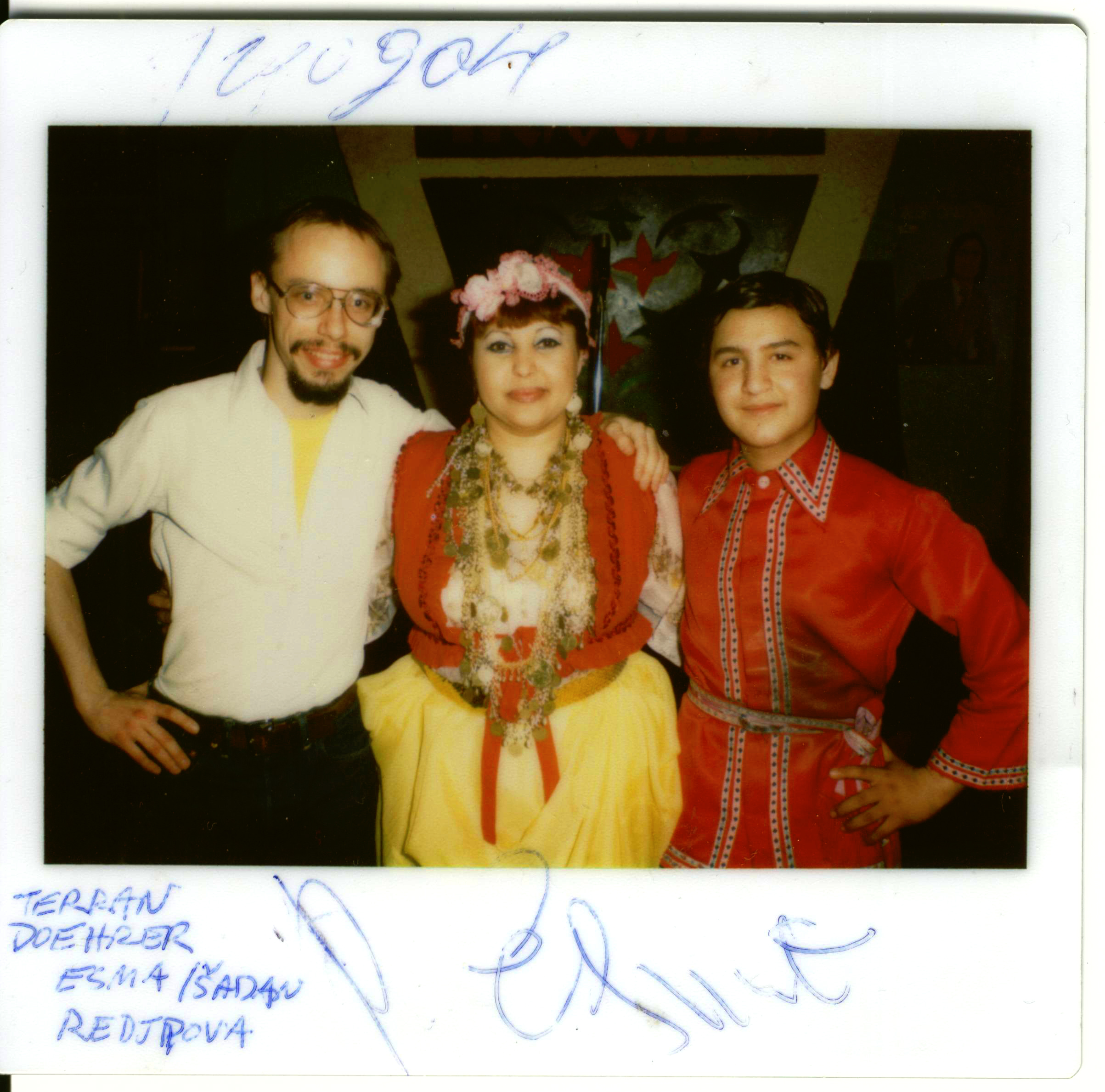 Image of Terran Doehrer with Esma Redzhepova and Shadan Redzhepova circa 1981. Photo – copyright 2016, Modal Music, Inc.(tm)